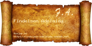 Findeisen Adelaida névjegykártya